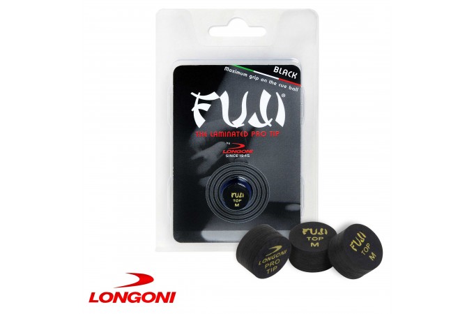 Наклейка для кия Longoni Fuji Black ø13мм Medium 1шт.