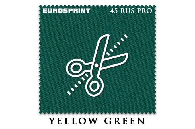 Отрез 2.2 х 1.98м бильярдного сукна  Eurosprint 45 Rus Pro Yellow Green