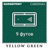 Отрез бильярдного сукна на стол 9 футов (3.5х1.98м) Eurosprint Cardinal Yellow Green
