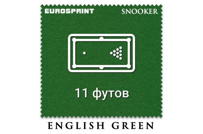 Отрез бильярдного сукна для снукера на стол 11 футов (4.7х1.97м) Eurosprint Snooker 1190 Yellow Green