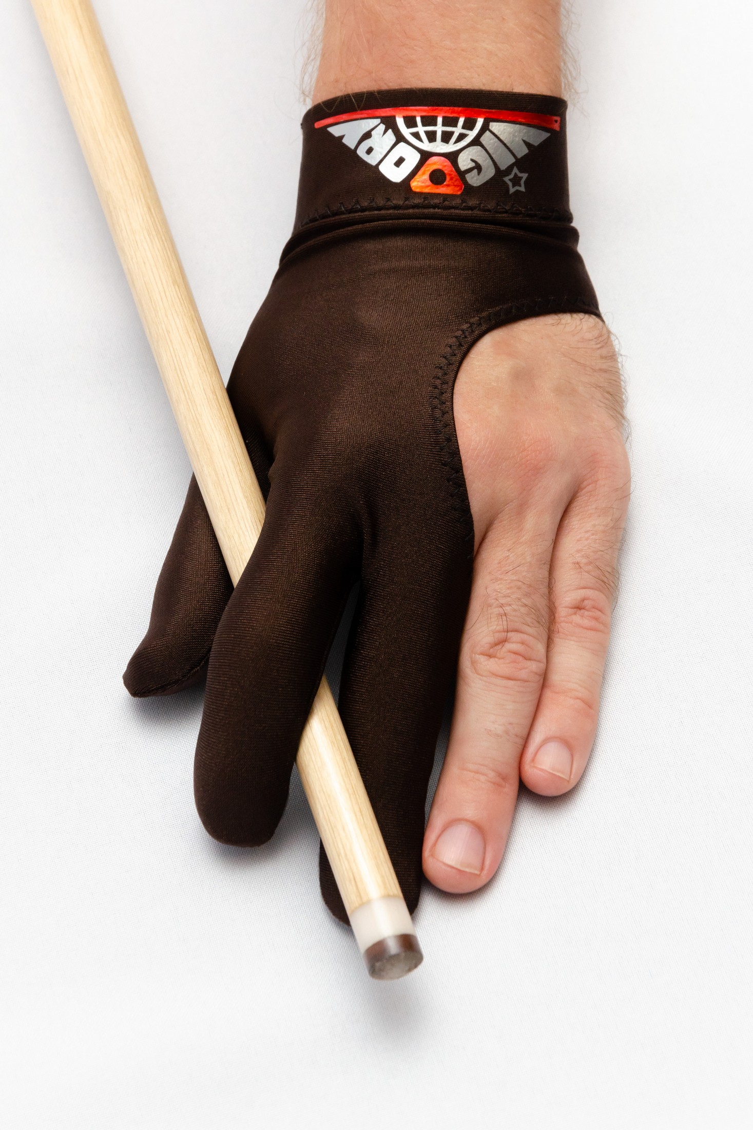 Перчатка Skiba Victory вставки на пальцах коричневая M/L