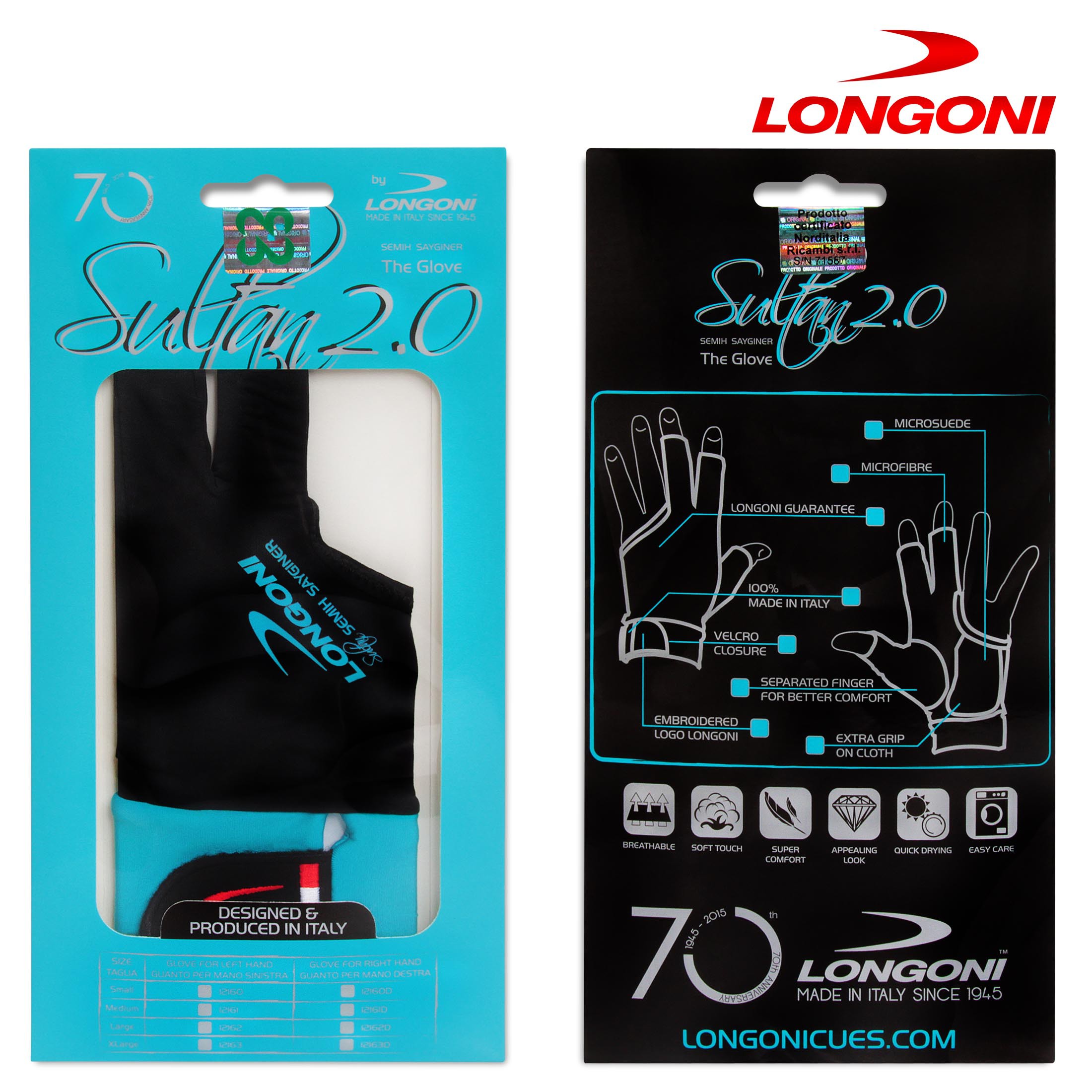 Перчатка Longoni Sultan 2.0 правая XL (для левши)