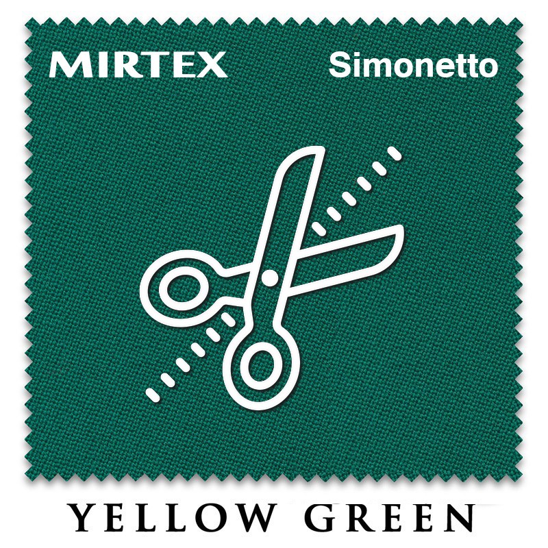 Отрез 0.45 х 2м бильярдного сукна Simonetto 920 Yellow Green (Mirteks)