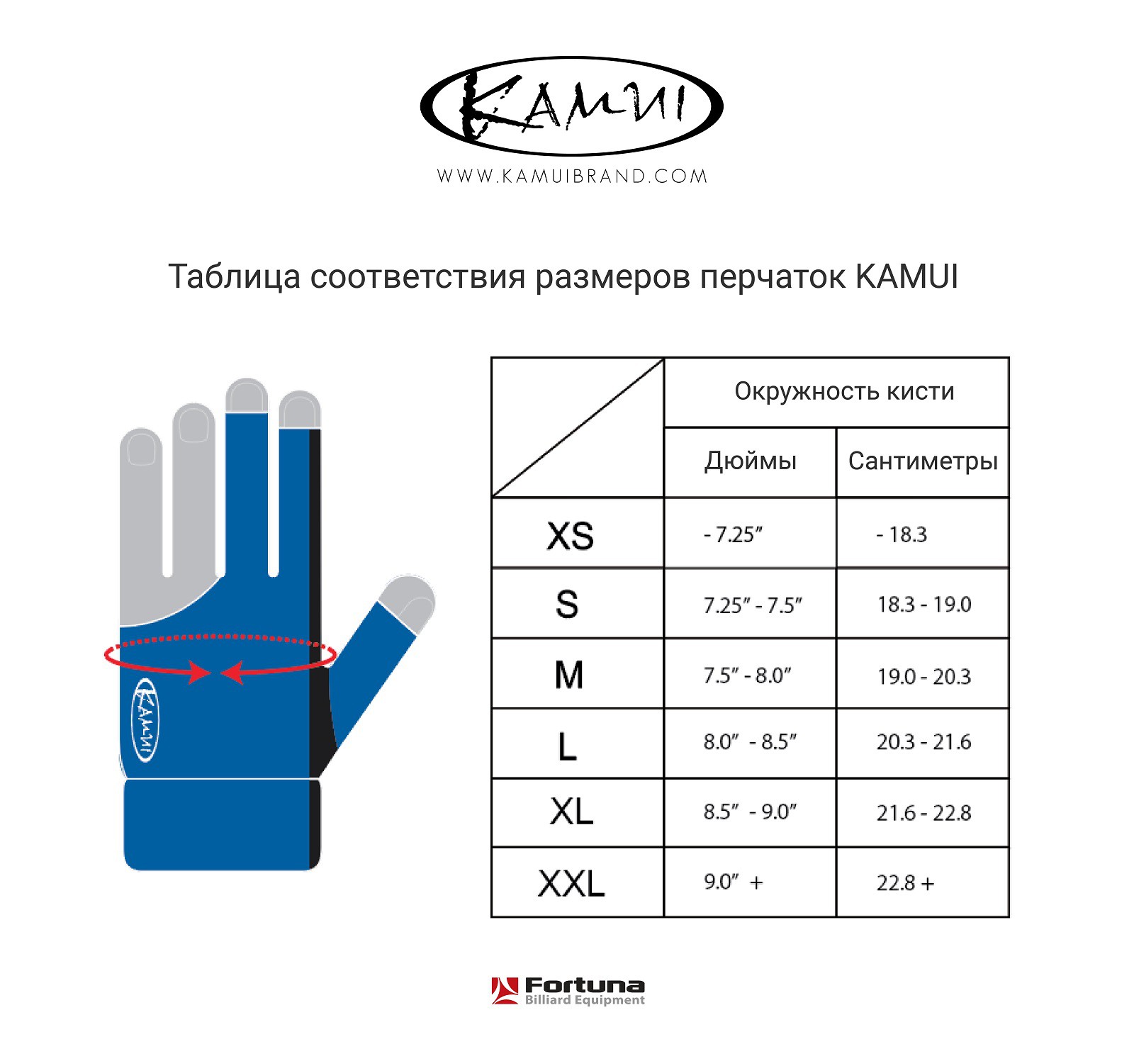 Перчатка Kamui QuickDry черная правая (для левши) XL